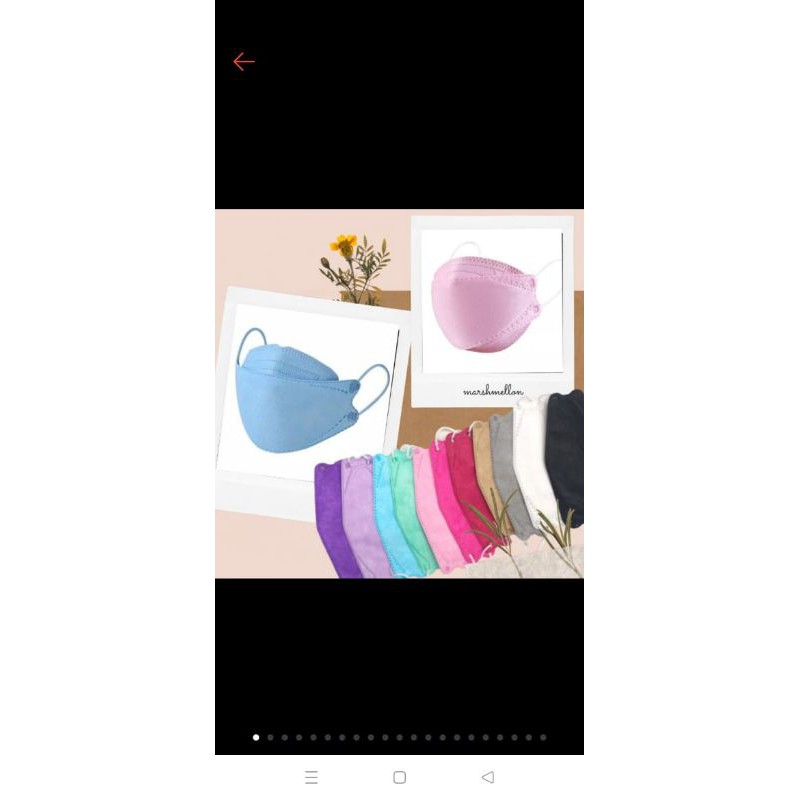 Masker 4ply kf94 1pax isi 10pc warna campur