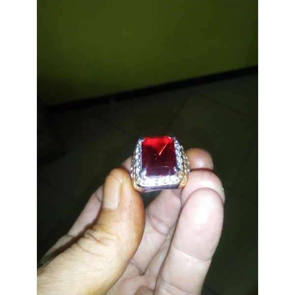 Batu Akik Permata Merah Siam Natural