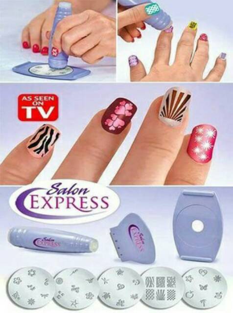 Salon Express As Seen On TV Nail Art Stamping Kit / kuku stempel