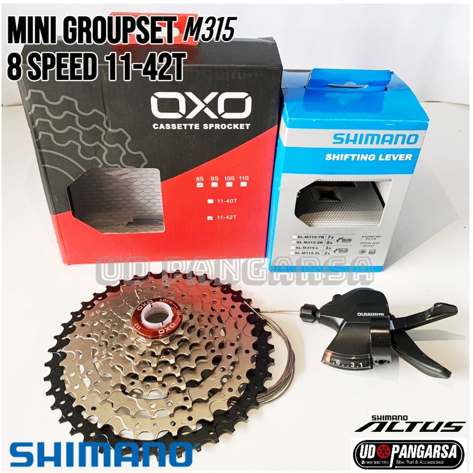Mini Groupset 8 speed shimano OXO 11 - 42 T Sepeda Gunung Seli Federal