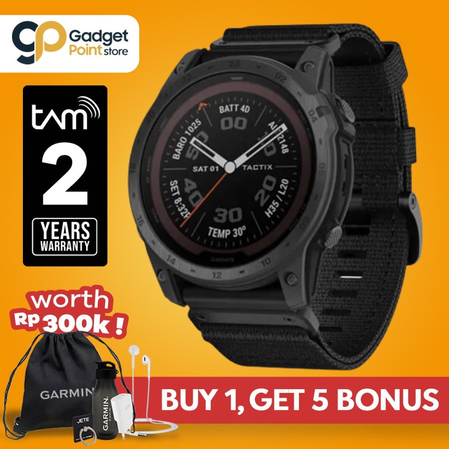 Garmin Tactix 7 Pro Solar With Nylon Band - Garansi TAM 2 Tahun