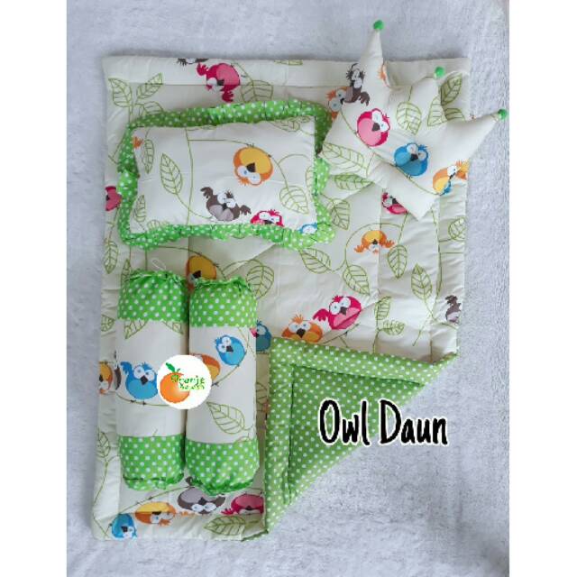bedcover set baby motif owl daun