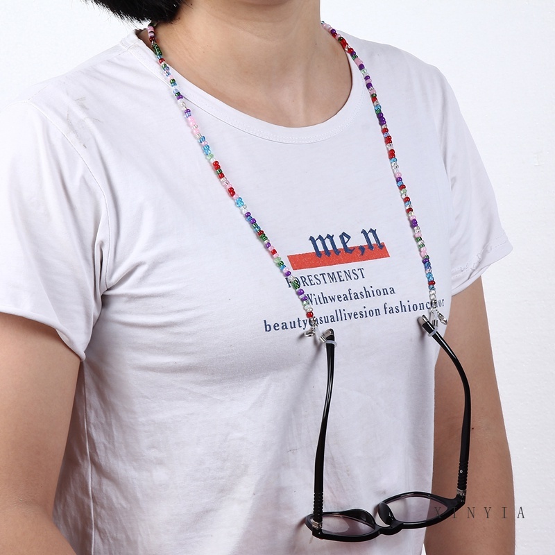 Fashion Glass Rice Bead Mask Chain Anti-slip and Anti-lost Glasses Chain