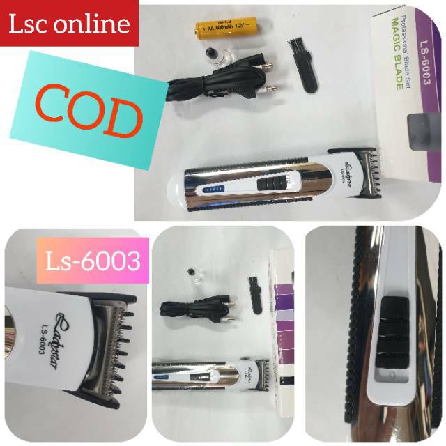 Recharge Hair Clipper SHAVER Cukuran rambut kumis  LADYSTAR MESIN CUKUR JANGGOT LS 6003 04-003-LS