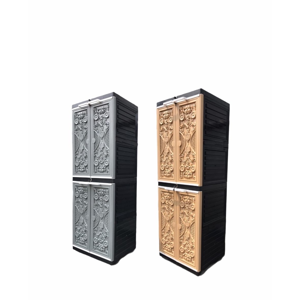 LEMARI PAKAIAN PLASTIK LEMARI TABITHA MINI JEPARA FULL KUNCI LEMARI 4 SUSUN TABITHA LS2P JEPARA