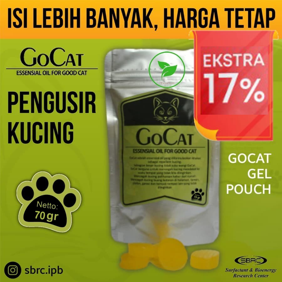 GoCat Gel 70 g Pengusir Kucing Kemasan Ekonomis Alat pengusir kucing alami terbaik untuk cegah kucing buang kotoran sembarangan, usir kucing liar