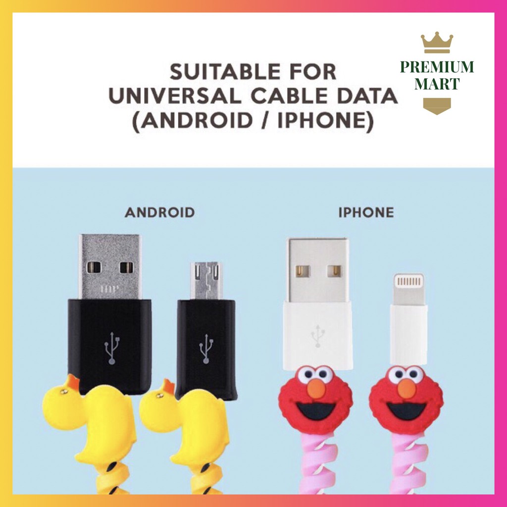 Cable Saver Spiral/ Twist Cable Protector/ Pelindung Ujung Kabel Android Apple - CARTOON