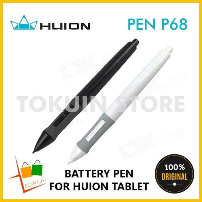 Huion Pen P68 Wireless Graphic Drawing Tablet Battery Pen For H420 420 Shopee Indonesia