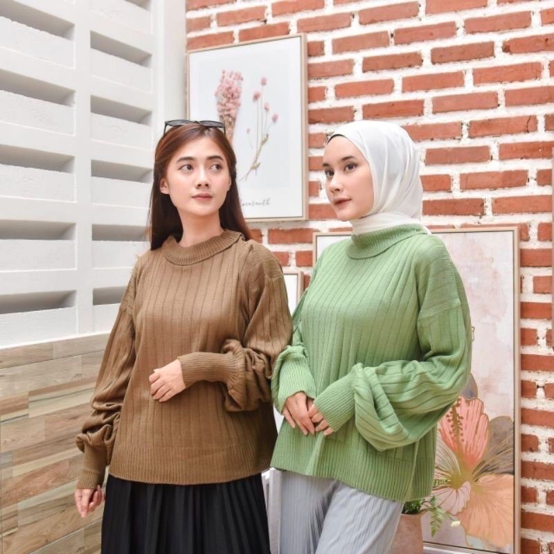 RAJUT JOVANKA / TURTLENECK KNITWEAR ARSYILLA / rajut murah/ knitwear rajut/ atasan wanita