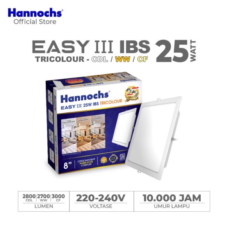 HANNOCHS DOWNLIGHT LED EASY III TRICOLOUR IBS 25W 25 WATT
