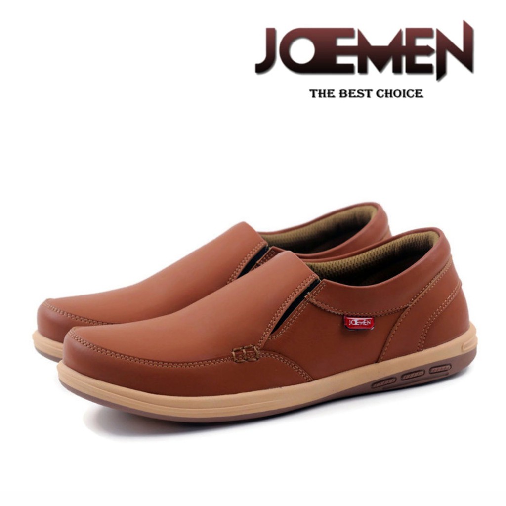Sepatu Pria Kulit J 21 Ori Import Casual Kulit Kerja Kantor Santai Pesta Fashion Pria-coklat muda
