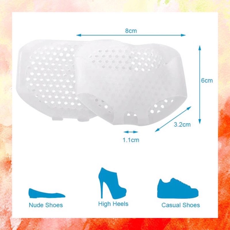 ALAS KAKI SEPATU HEELS SILIKON SHOCK ABSORB SILICONE GEL ANTI SLIP PEGAL PEGEL LECET