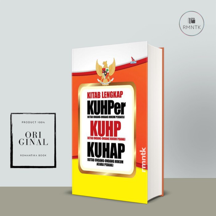 BUKU KITAB LENGKAP KUHPER, KUHP, DAN KUHAP (Hard Cover) - Undang-undang - Hukum Perdata / Hukum Pida