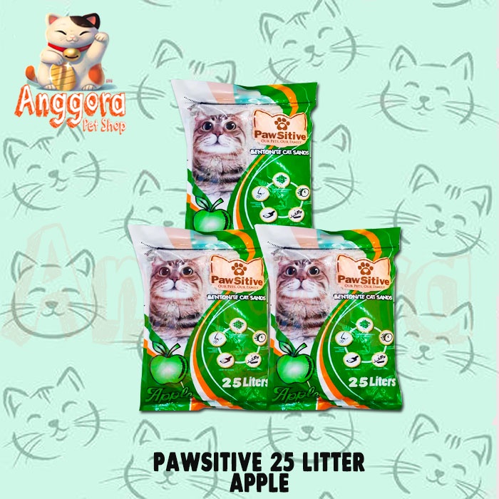 Promo pasir kucing PAWSITIVE 25 liter Pasir wangi gumpal kucing (Ekspedisi)