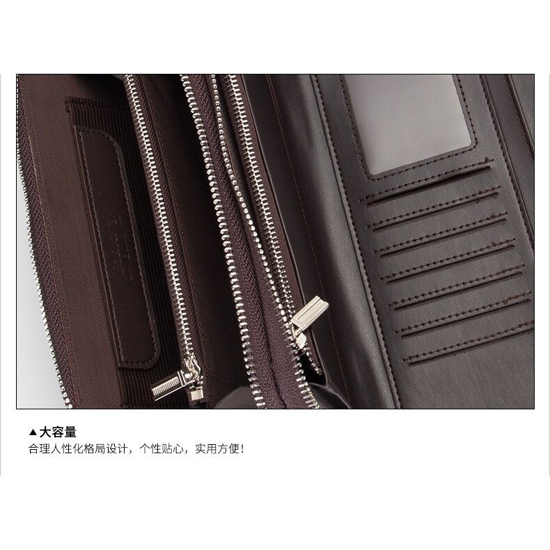 DOMPET DOUBLE ZIPPER/ DOMPET KULIT PRIA/WANITA BESAR BAELLERY IMPORT ORIGINAL