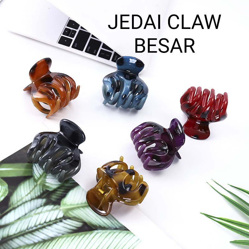 JEDAI CLAW BESAR / JEPIT RAMBUT WANITA IMPORT / AKSESORIS KOREA / CEPOL RAMBUT IMPOR FASHION