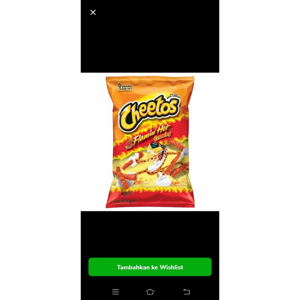 Cheetos Crunchy Flamming Hot USA