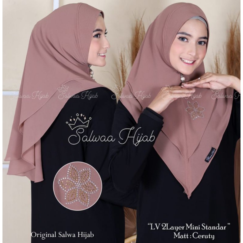 HIJAB LV 2LYAR MINI SANTDAR PAYET BUNGA/KIMAR LV 2LYAR STANDAR PAYET BUNGA/KERUDUNG LV 2LYAR MINI STANDAR  PAYET BUNGA