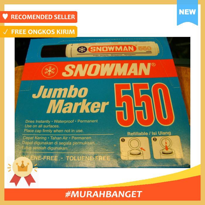 

Spidol Papan Tulis - Permanent Marker Snowman Jumbo 550 (Eaches) - Alat Tulis
