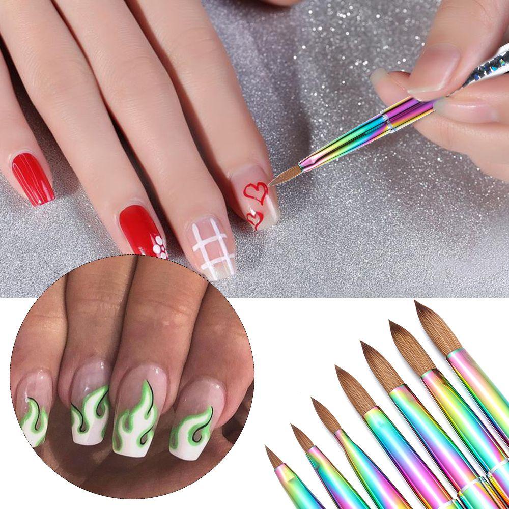 Preva 1PC Kuas Nail Art Bahan Akrilik Untuk Wanita