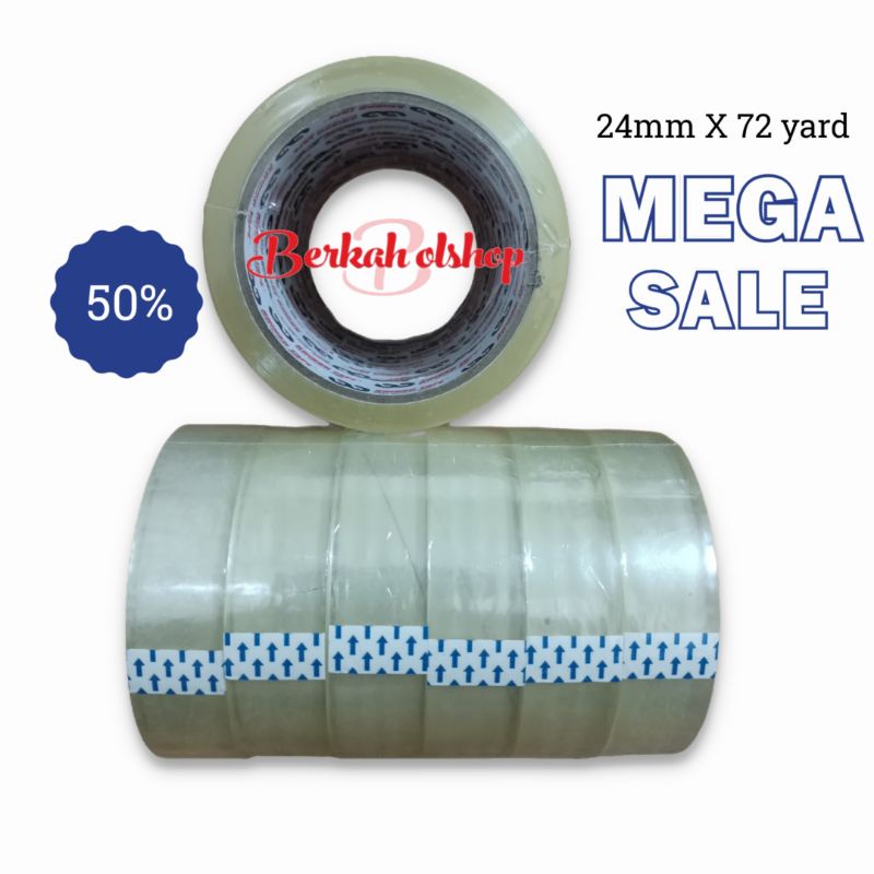 LAKBAN /ISOLASI OPP TAPE 1 INCH 24MM X 72 YARD( LAKBAN OPP BENING 1 INCH)