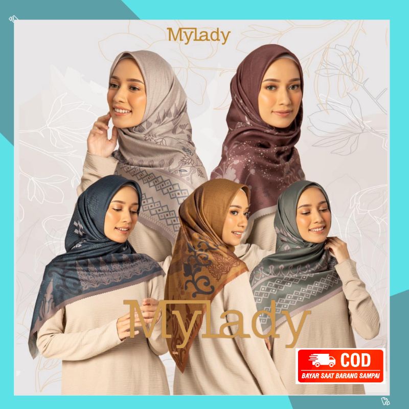 Kerudung Hijab My Lady MyLady Motif Dixi Segiempat Signature Original Dixi Vol VI