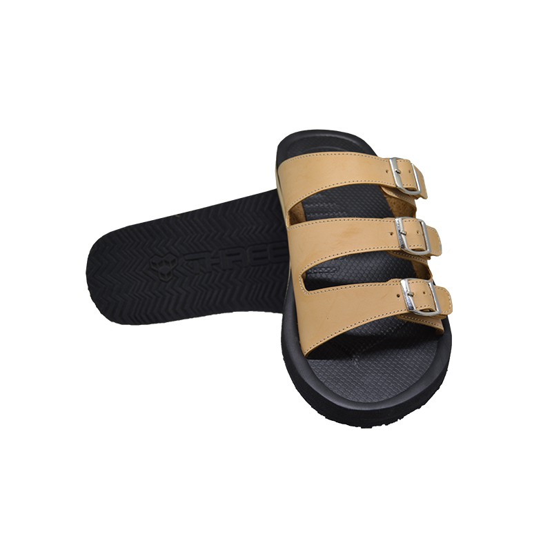 THREE BOX - Sandal Selop Orion Casual Ringan Unisex BeigeBlack ORIGINAL