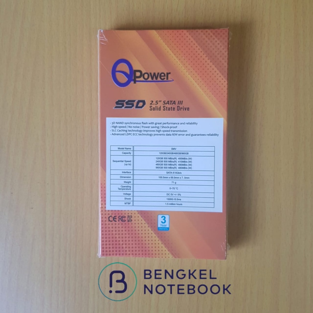 SSD QPOWER 120GB SATA3 6Gb/s Garansi 1 tahun