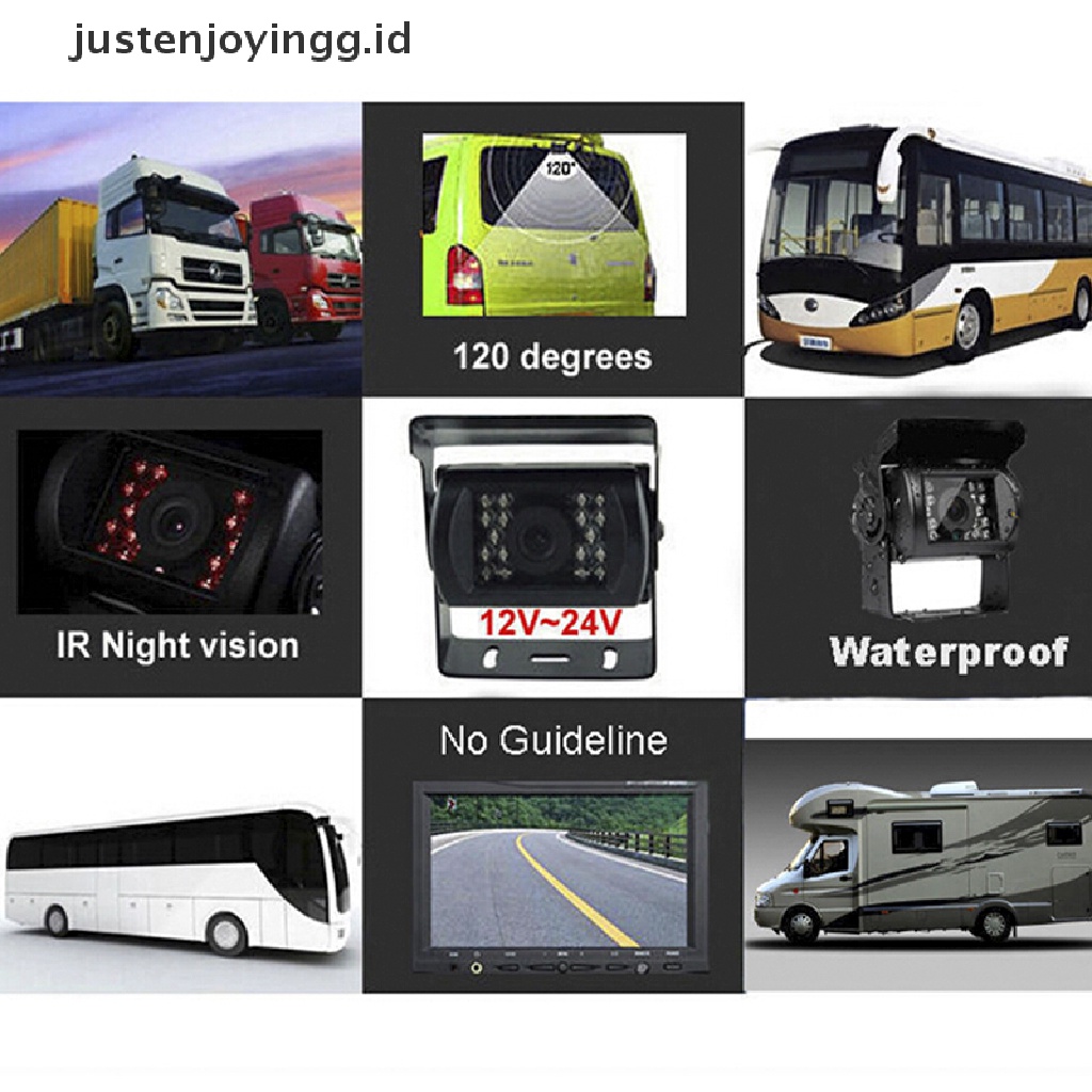 Justenjoyingg.id - Kamera Parkir / Mundur 18 LED IR Night Vision Untuk Truk / Bus