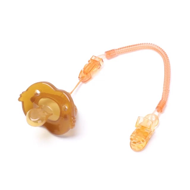Momihomi Dot Empeng Bayi Set Dengan Tali Pacifier teether BPA Free feeder TOP baby aman lembut silikon Food grade Empeng Bayi Dengan Rantai Dan Kotak-Coklat Gepeng