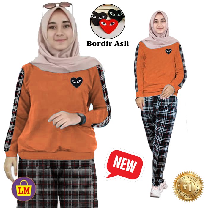 TERMURAH TERLARIS Setelan Baju Olahraga Senam Training Wanita Newplay Casual LMS 10664 10668 10672