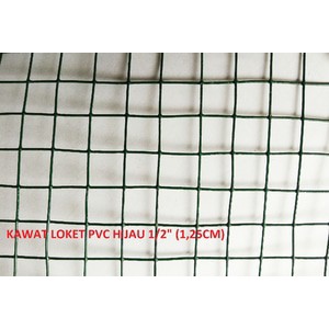 Kawat Loket Pvc Hijau Anti Karat 1/2" Kawat Sangkar Burung 1/2"