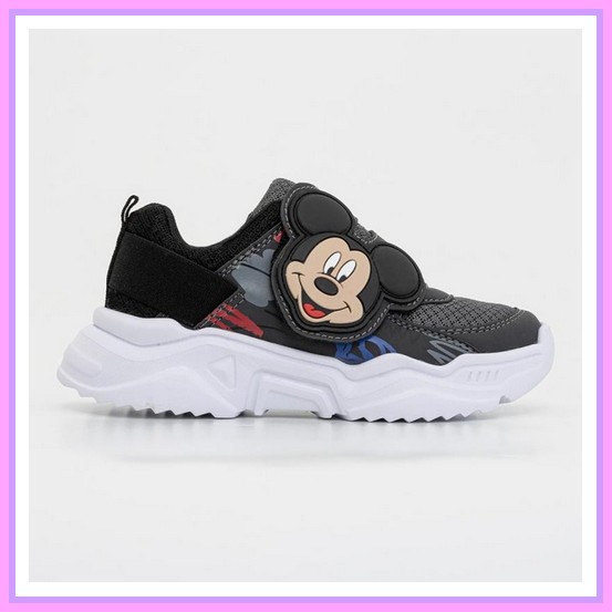 Sepatu Sekolah Anak Laki Laki Dan Perempuan || Sepatu Boot Armas Sepatu Mickey Mouse Neo Mk-P03 Velc