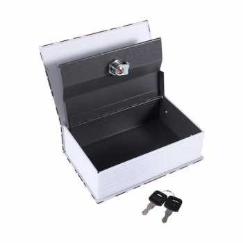 Kotak Buku Novel Safety Key Lock Box Hidden Storage / Brankas Mini Bentuk Buku Novel Dengan Kunci / Buku Brankas Mini Kecil Kotak Penyimpanan Uang Model Buku Novel / Brankas Buku Aman Samaran Tempat Penyimpanan Uang Perhiasan Emas Perak Barang Berharga