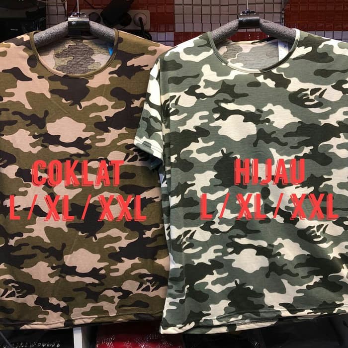 Kaos army jumbo wanita / kaos army / baju army wanita /kaos army jumbo - Coklat, L