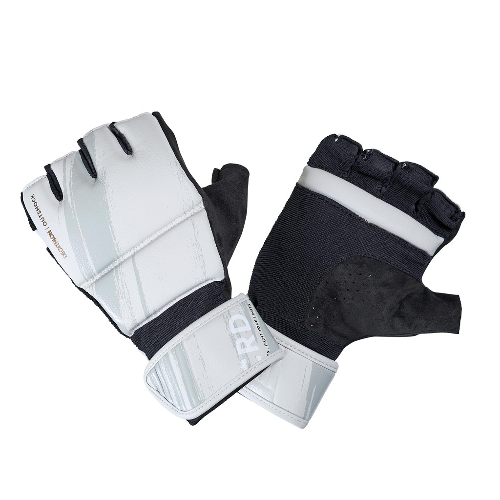 Decathlon Outshock Sarung Tangan Mma Mitt 100 Cardio Boxing - Abu-Abu - 8545449