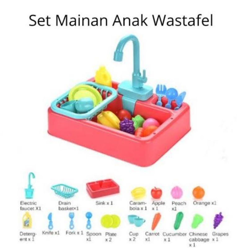 Mainan Anak Tempat Cuci Piring Dapur - Happy Wastafel Kitchene