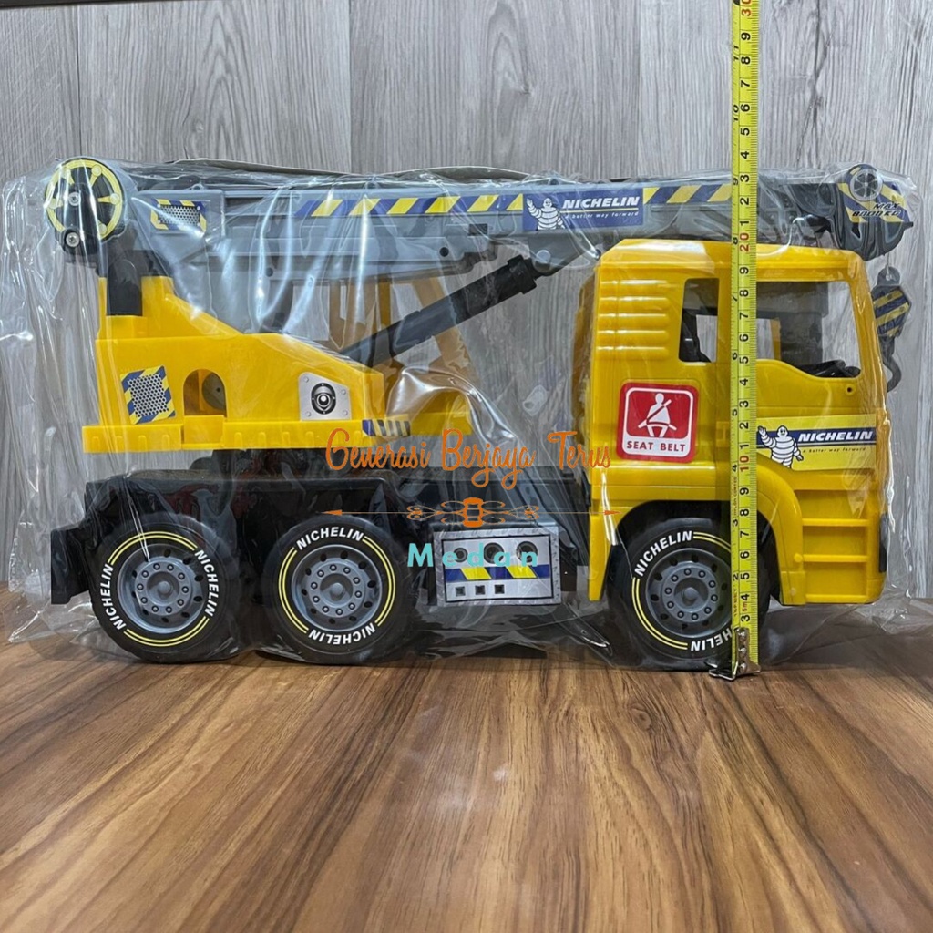 Mainan Mobil Truck Construction Truck Crane Mobil Truk Konstruksi KGP8091