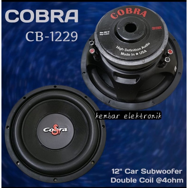Speaker Subwofer Cobra 12 INCH CB1229 Double Coil