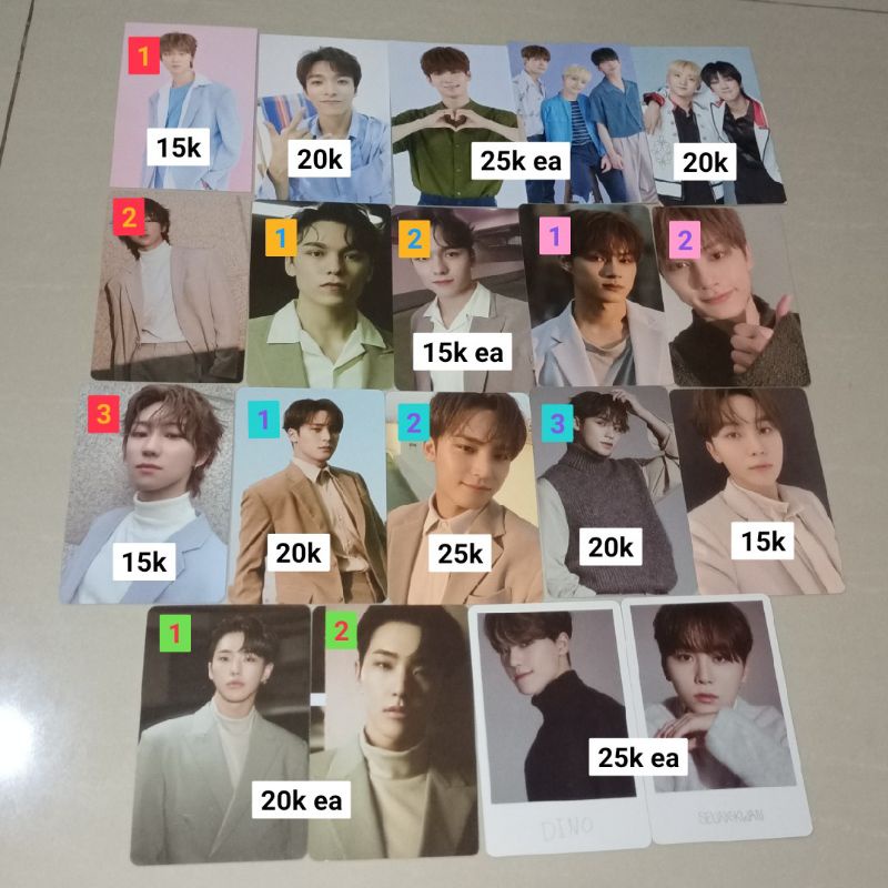 TC SEVENTEEN ; INCOMPLETE CARATLAND OTY ; MINGYU THE8 WONWOO HOSHI VERNON JUN SEUNGKWAN DK DINO