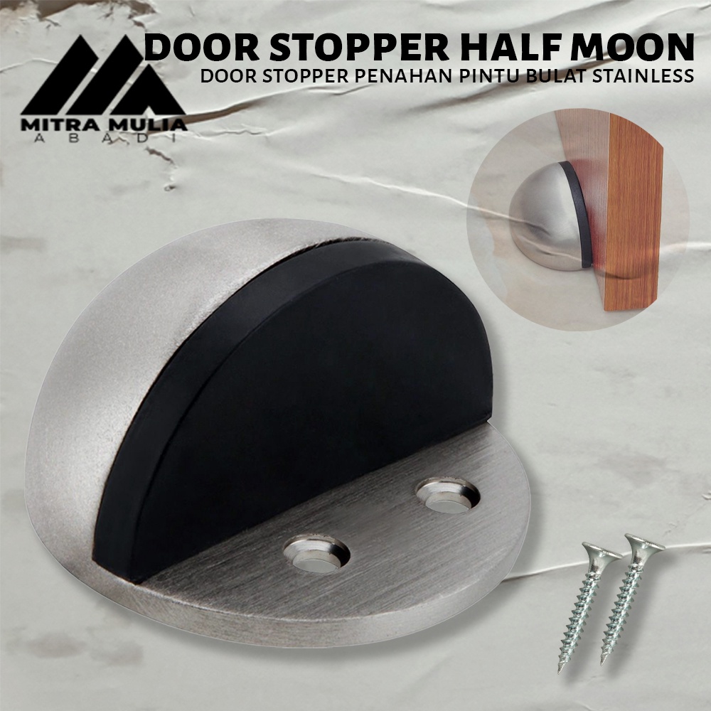 Door Stopper Bulat Stainless | Penahan Pintu Bulat Keong Door Stop