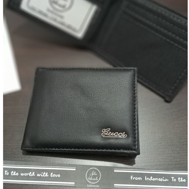 [AHLMN] Dompet lipat dua simpel elegan, bahan sintetis murah meriah #dompet #dompetpria dompet