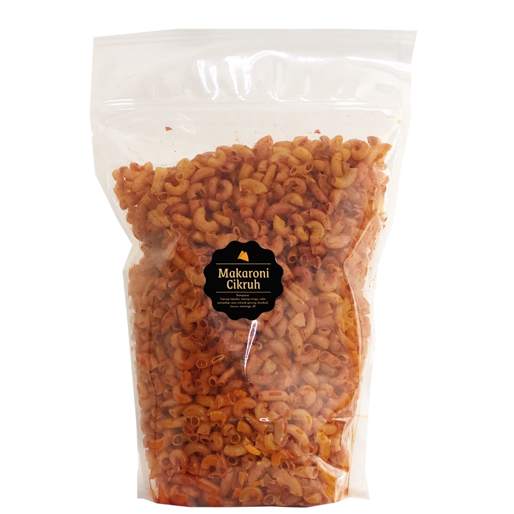 [DELISH SNACKS] Makaroni Cikruh (L) 580gr / Snack Cemilan / Camilan Pedas Gurih Asin