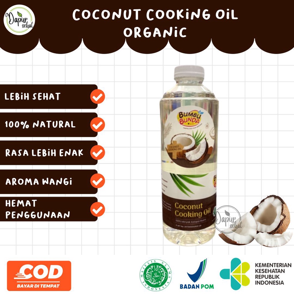 

Coconut Cooking Oil / Minyak MPASI / BB Booster MPASI / CCO / VCO / Lemak MPASI / Minyak Bayi Bumbu Bunda Elia