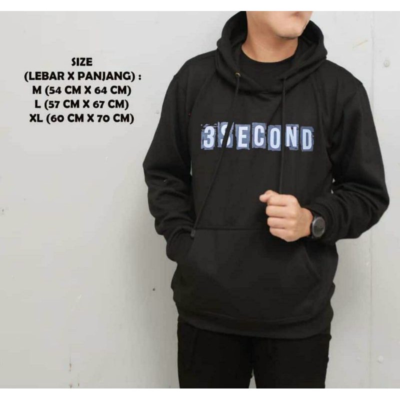 hoodie 3second fleece tebal premium