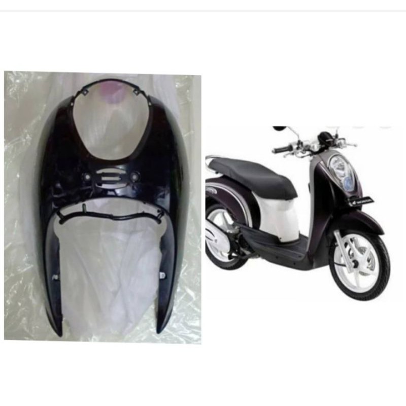 Tameng body depan Scoopy Karbu hitam