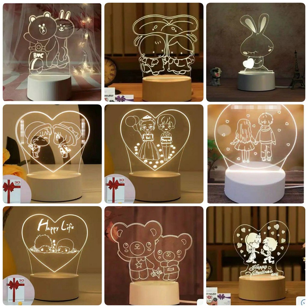 KADO UNIK HADIAH LAMPU TIDUR CUSTOM KPOP BTS BT21 EXO ULANG TAHUN GIFT PACAR DEKORASI KAMAR MINIMLIS