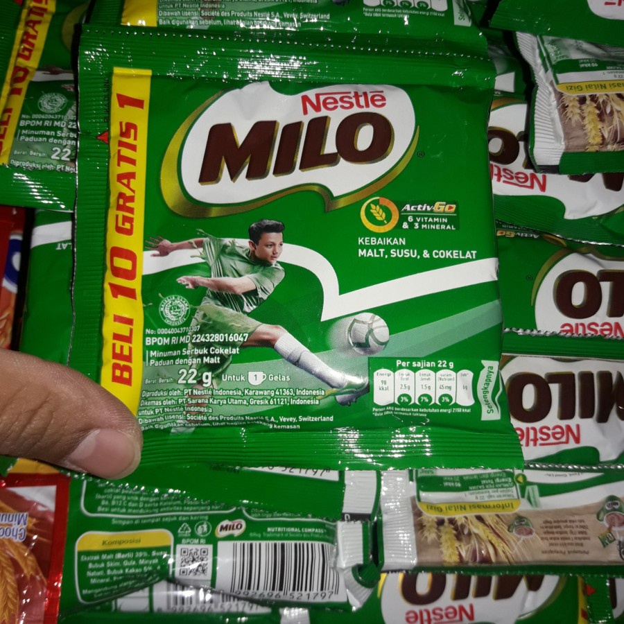 

milo 1 renceng / isi 10 pcs
