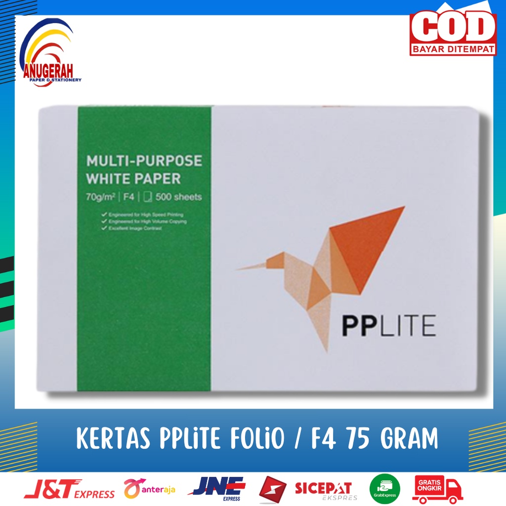 

KERTAS HVS PPLITE F4 75gsm / Kertas Fotocopy Murah (RIM)