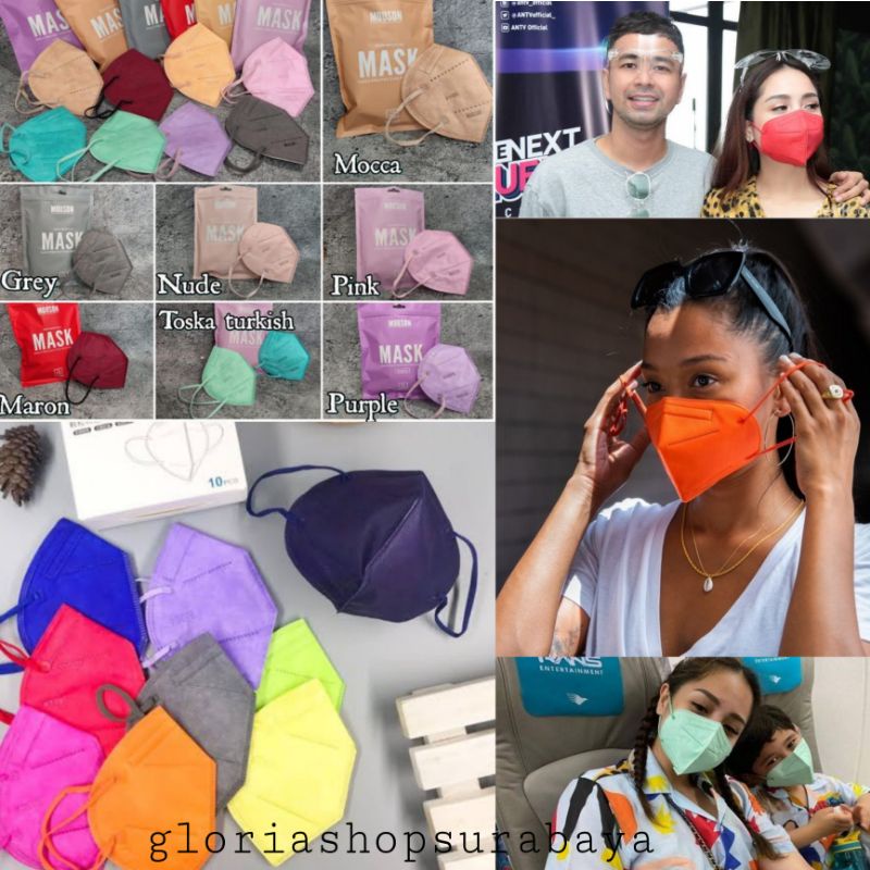 MASKER KN95 MOUSON / KN95 NAGITA WARNA WARNI ECER